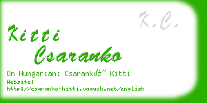 kitti csaranko business card